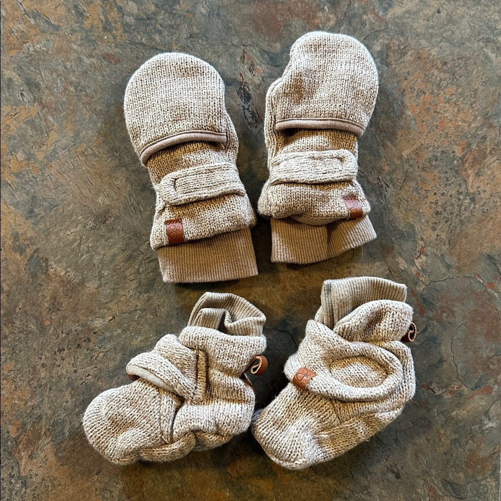 Knit Mittens and Booties